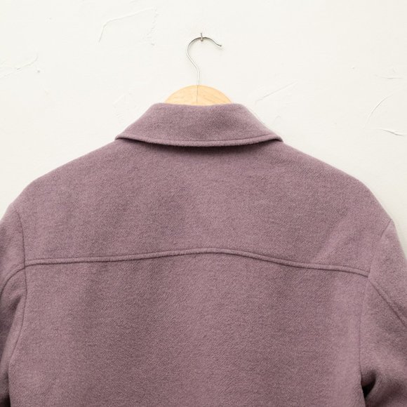 Recycled Wool Shirt Jacket - Amethyst Purple - Gap Small Tall (fits medium) - Picture 7 of 10